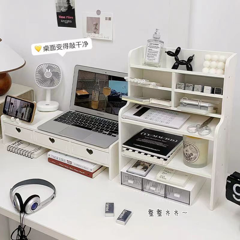 本棚デスクトップ収納ラック多層オフィスファイル収納ボックスブックスタンド学生寮テーブル層状収納ラック|undefined