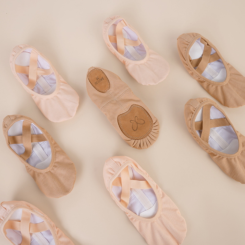 Zapatos de baile zapatos de baile de tela elástica zapatos de entrenamiento de suela blanda para mujer adultos niños niñas zapatos de garra de gato zapatos de ballet corporal