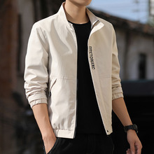 字母印花夹克男立领2025春装新款男士韩版休闲青年百搭户外外套潮