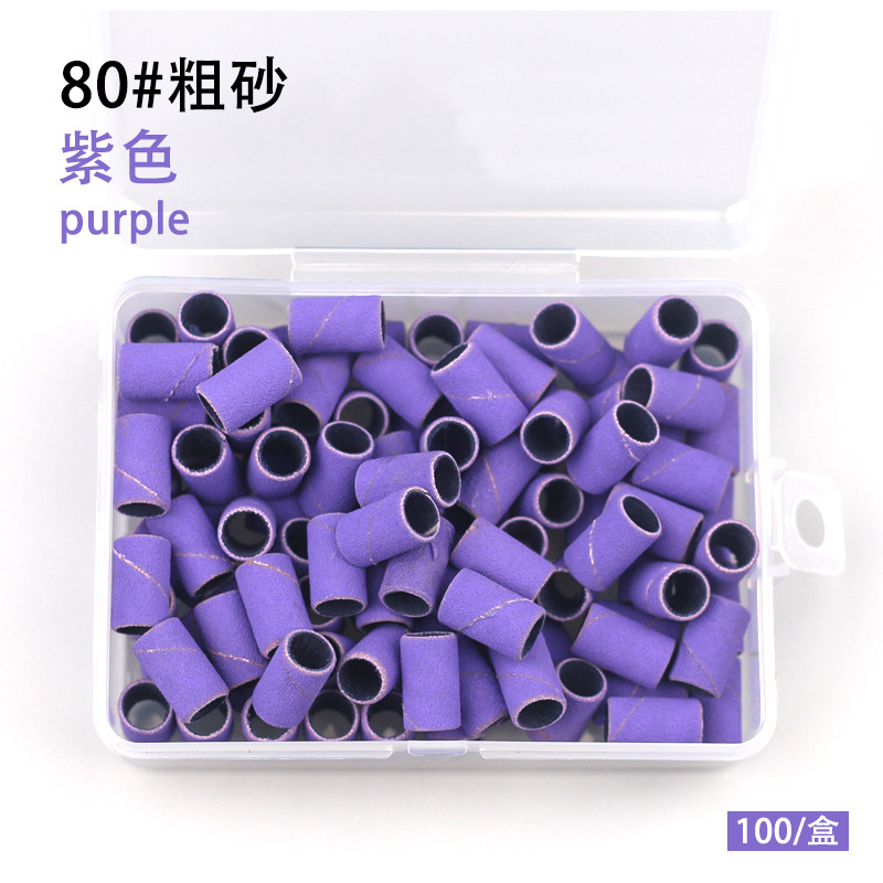 Transfronterizo nuevo clavo cabeza de molienda anillo de arena máquina de pulir eléctrica clavo anillo de molienda negro y blanco multi-color caja de montaje cojinete