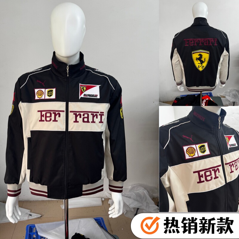 F1 Racing Suit Marlboro New Embroidered Cotton Casual Jacket Retro Trendy Warm Coat Unisex