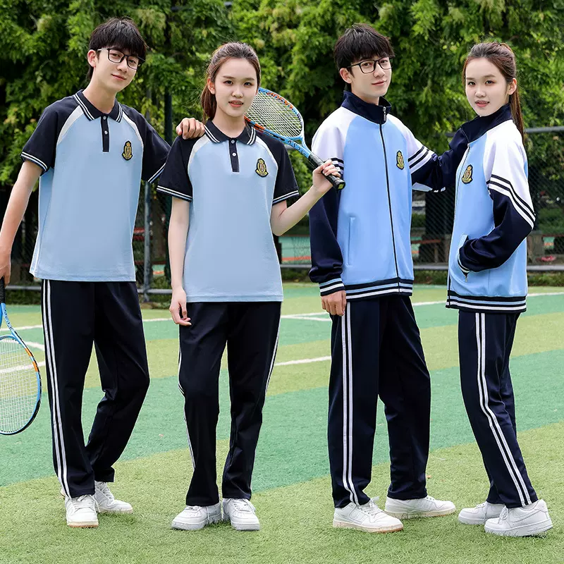 春季中学生班服套装小学生校服三件套学院风初中高中生运动会团体