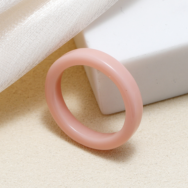 Simple Style Acrylic Acetate Jelly Color Simple Plain Ring Set display picture 7