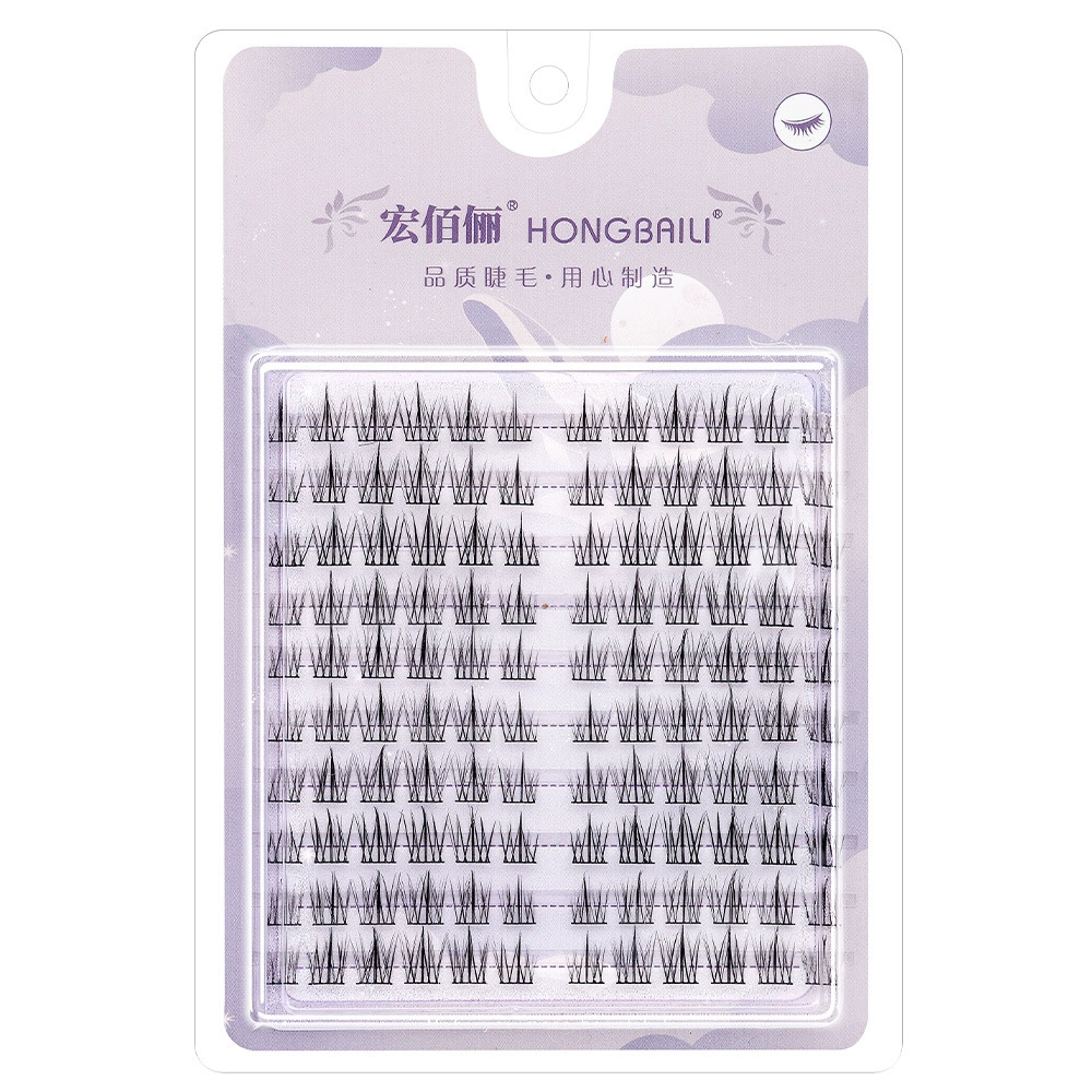 Искусственные накладные ресницы (HONGBAILI) вazy 3–10 ряд, стиль подсолнечник, естественный 10–13 мм