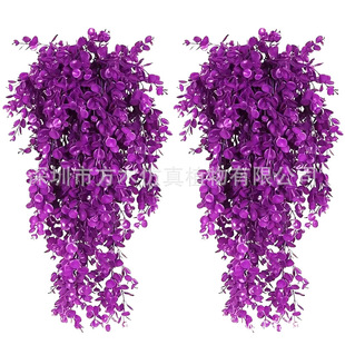 Cross-Border Artificial Rattan Eucalyptus Wall Hanging Artificial Green Plants Fake Hanging Plants Vines Home Outdoor Decorative Flowers