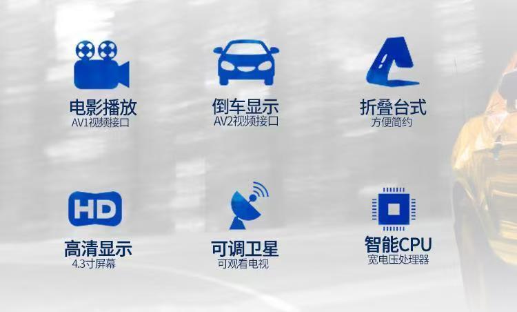 Universal Car Monitoring Device 7inch Hd In-Car Monitor 5inch Desktop Reversing Camera 4.3-Inch Foldable Screen