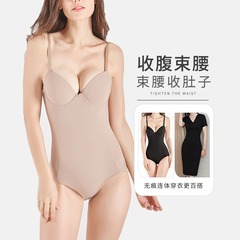 シェイピングジャンプスーツ、お腹コントロールベルトブラ、オールインワン通気性ヒップアップコルセット、女性用ボディシェイプ下着、クロスボーダーLサイズ