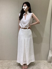 法式夏装一整套女清冷松弛感老钱风休闲无袖上衣A字半身裙两件套