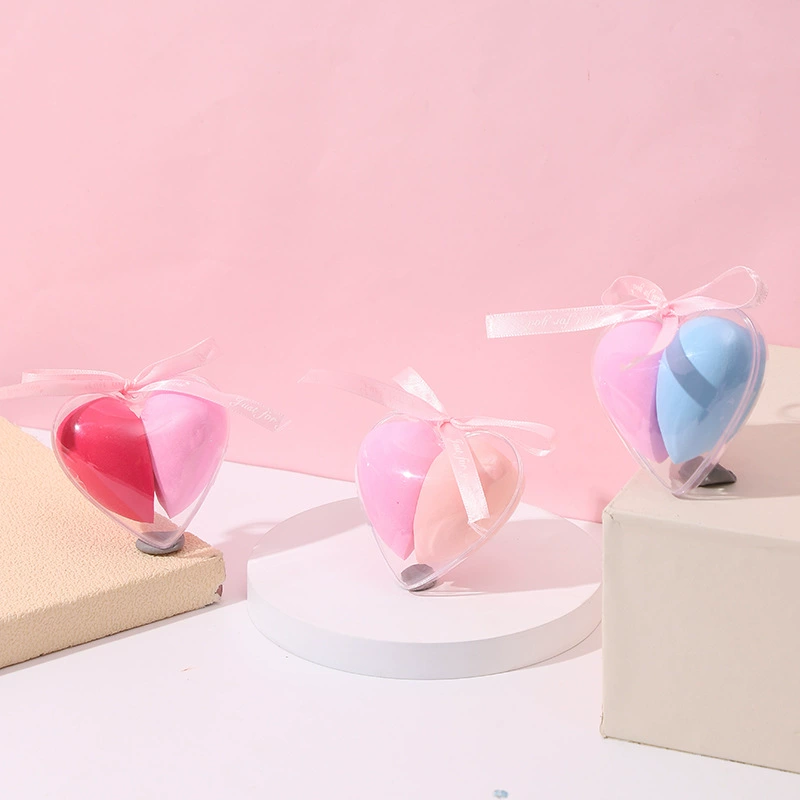 Cosmetic sponge heart shaped, set, makeup primer