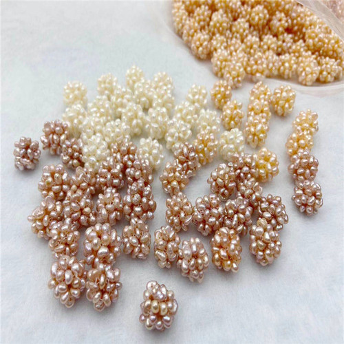 Factory Direct Supply Handmade Natural Freshwater Pearl Ball DIY Earrings Drop Earrings Hair Accessories Wholesale