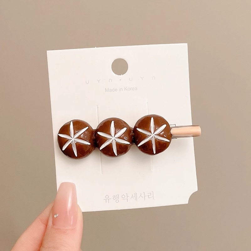 Alimentos artificiales horquilla creativo divertido duckbill lado nuevos accesorios para el cabello Bangs palabra divertido clip horquilla tocado