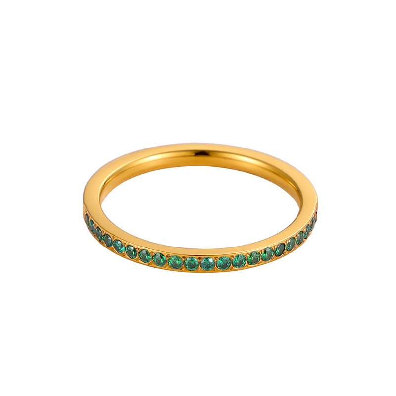 Wholesale Jewelry Modern Style Classic Style Geometric 304 Stainless Steel Zircon Rings display picture 9