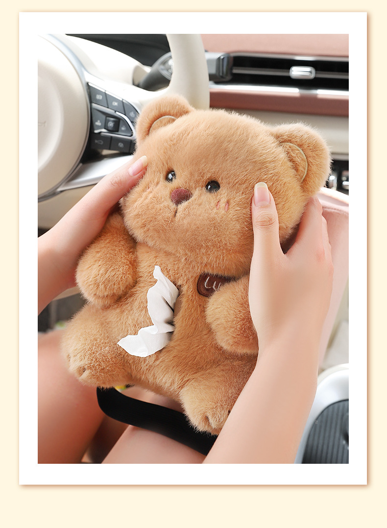 Car armrest box paper box trash can two-in-one car decoration supplies multifunctional cartoon car tissue box
