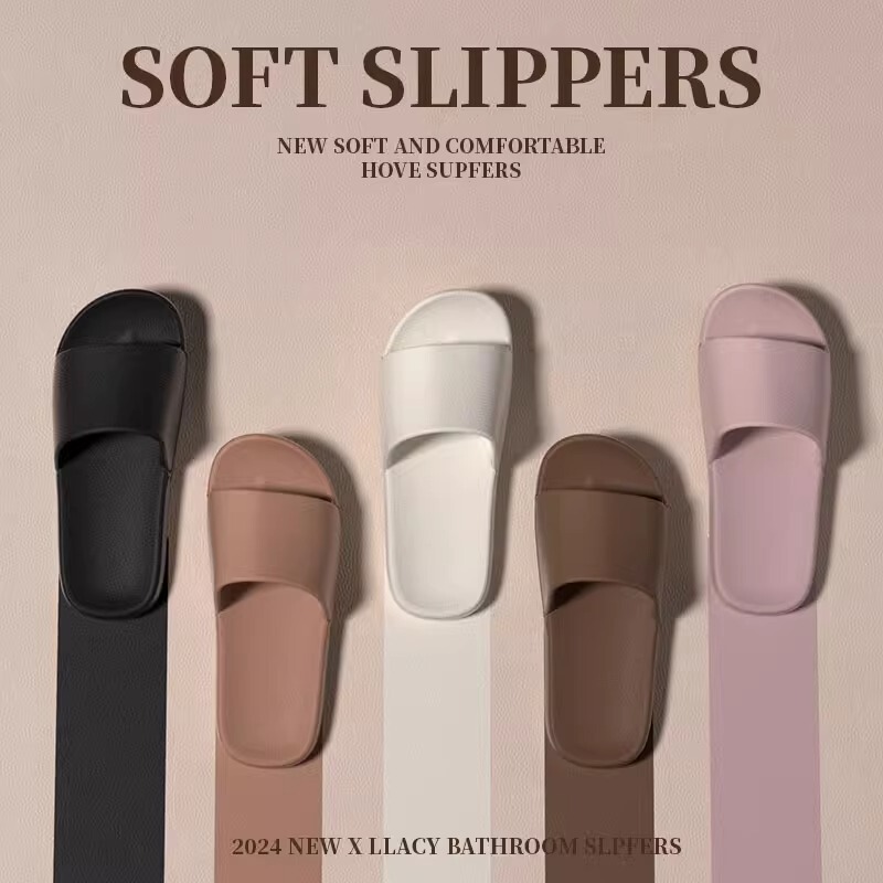 Slippers for Women 2025 New Summer Home Indoor Eva Non-Slip Non-Stinky Feet Bathroom Bathing Soft-Soled Sandals for Men