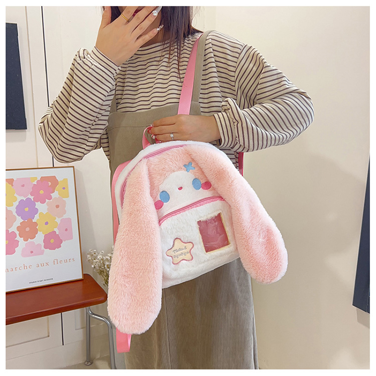 717g Weight Zipper Closure Type Double Shoulder Straps Strap Type Functional Backpack Bags Type Casual, Holiday Occasion Plush Material Women's Backpack Backpack Animal, Cartoon Pattern Spring, Autumn&Winter Season Women's Gender Cute Style Square Shape Animal Cartoon Casual Holiday Women's Backpack Functional Backpack 22