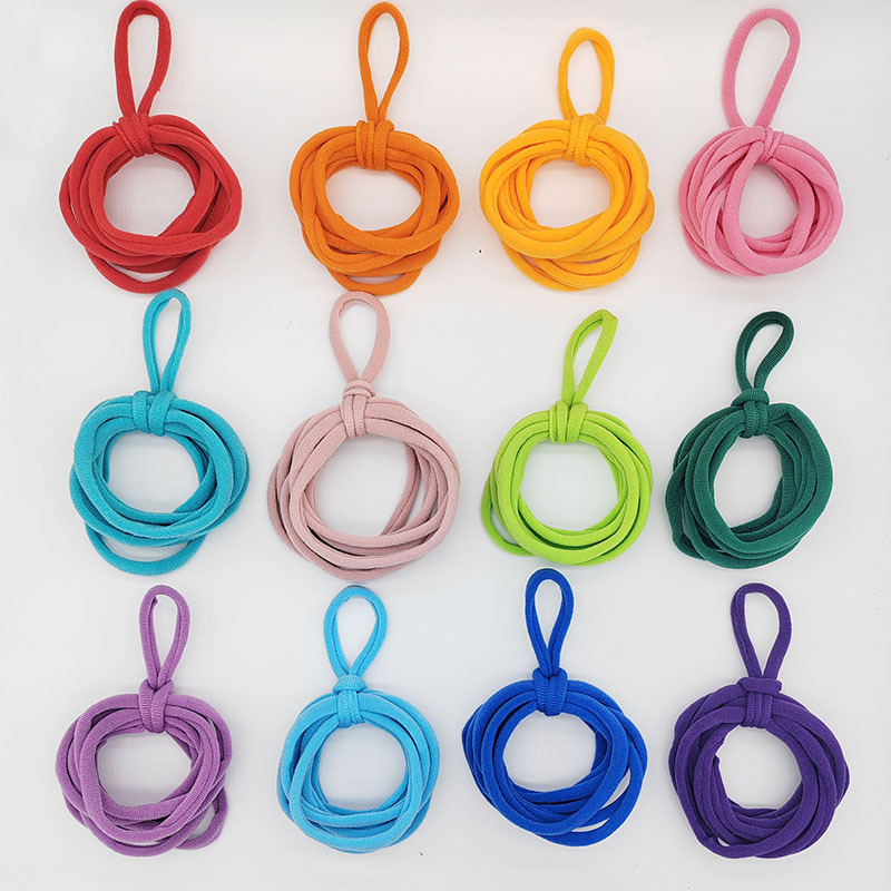Cross-Border New Elastic Braided Rope Rainbow Rubber Band Elastic Rope Loop Children's Educational DIY Loop Weaving Coaster