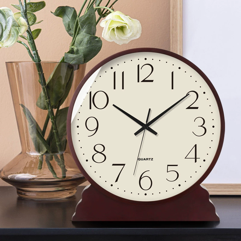 精工 Мovement Clock Домашний настольный часы Настольный декор Натуральное дерево Механизм с маятником Часы для гостиной Радиоволна Автоматическое время