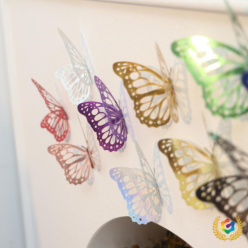 ❅Décoration murale papillon en métal creux 3D pour fête, maison ou salon_voghion.com