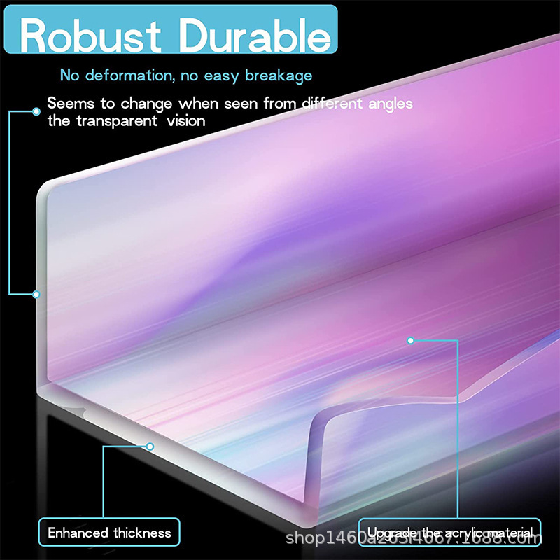 亚克力免打孔墙壁收纳架浮动搁板壁挂架厨房浴室壁挂置物架展示架