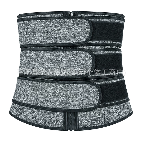Triple zipper belt mochi ash