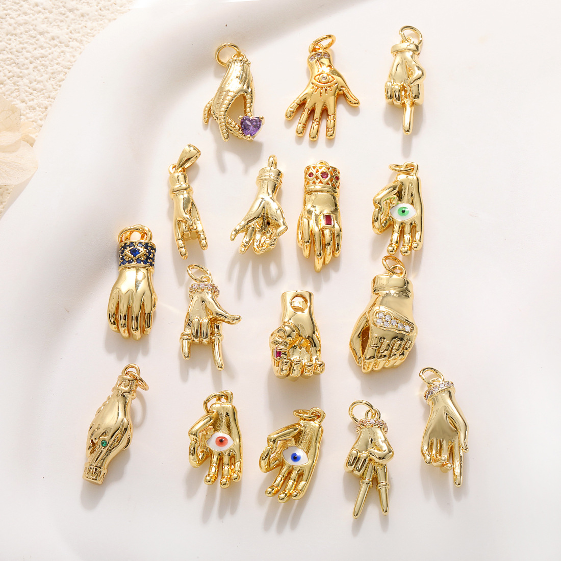 3g Weight Pendant Jewelry Making Type No Chain Chain Material 1 Piece Quantity Daily Occasion Copper Material Hand, Gesture, Antlers Pattern All Seasons Season Unisex Gender Polished Finish Enamel, Plating Design Cute, Vintage Style Style 1 Piece Copper Hand Gesture Antlers Polished Pendant 27