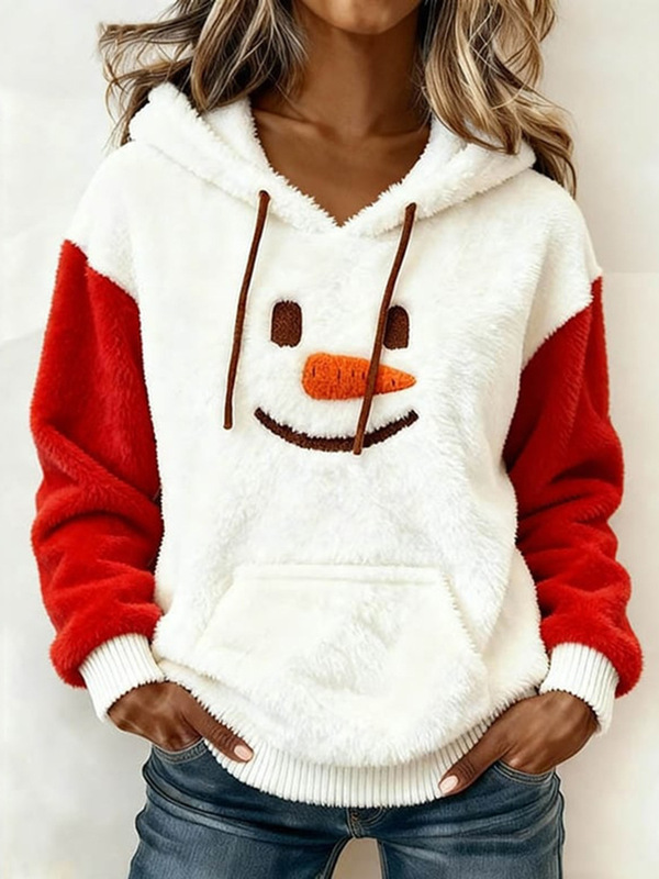 Foreign Trade Cross-Border 2025 Amazon Foreign Trade New Christmas Printed Casual Flannel Hooded Sweatshirt Foreign Trade Cross-Border 2025 Amazon Foreign Trade New Christmas Printed Casual Flannel Hooded Sweatshirt