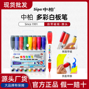 Factory Cypress SW599 children with brush whiteboard pen with magnetic belt brush erasable 8 color set brush stationery