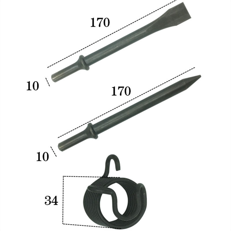 150/190/250铲头镐头气铲弹簧圆形铲头配件风铲铆头气锤头气动工
