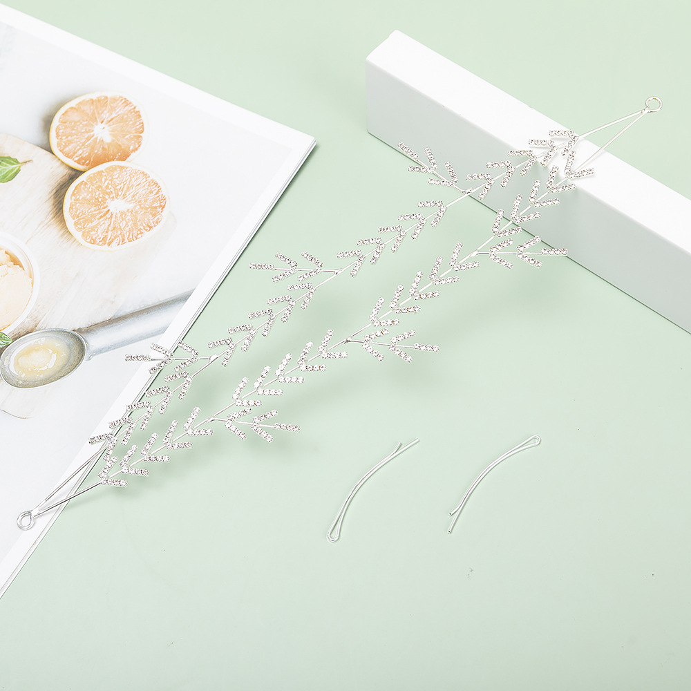 Tocado nupcial vestido de novia elegante simple coreano diadema banda de pelo boda hilo blanco Super accesorios de hadas