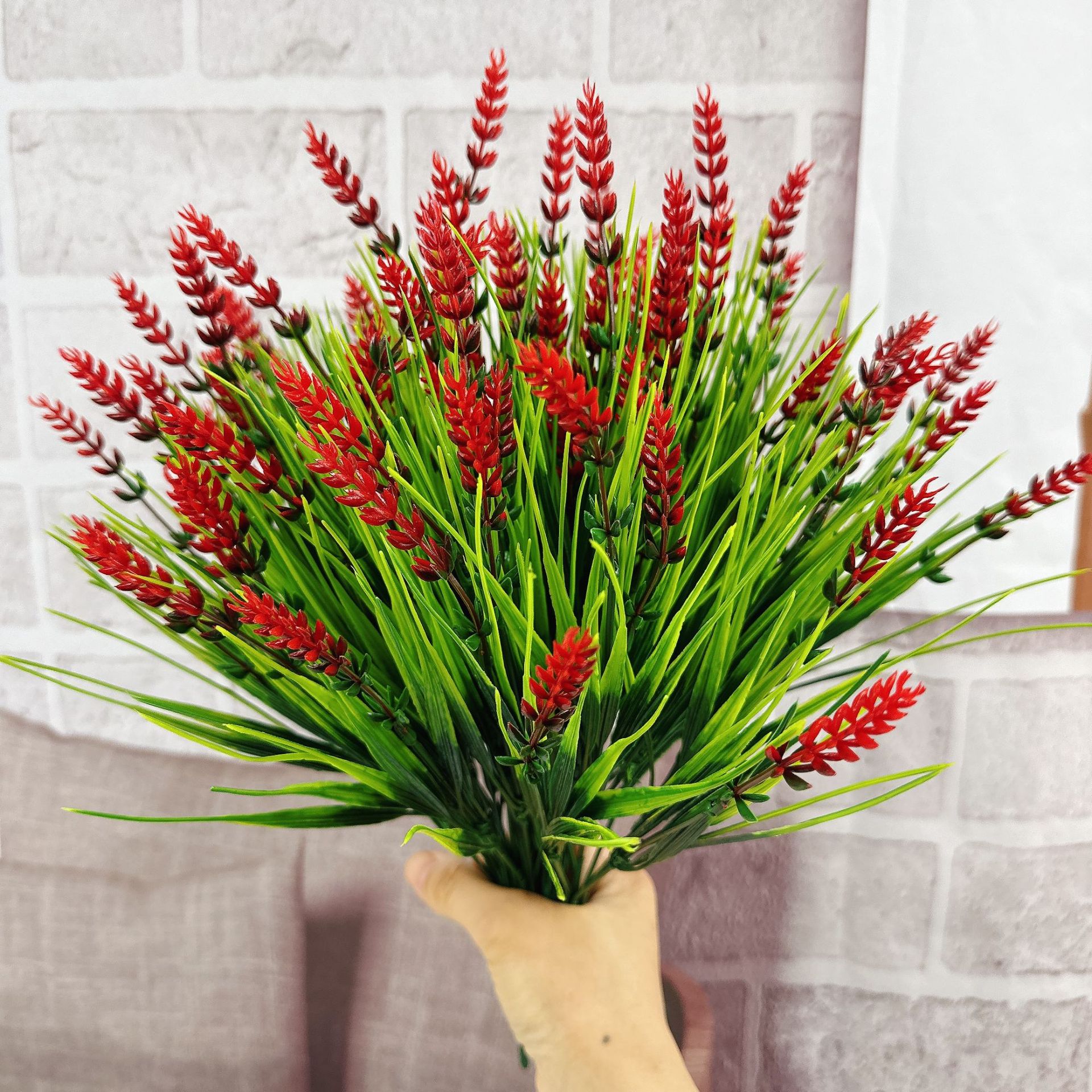 Flores simuladas lavanda buquete de flores de decoración pastoral flores falsas de plástico sala de estar decoración de flores paisajes props de disparo