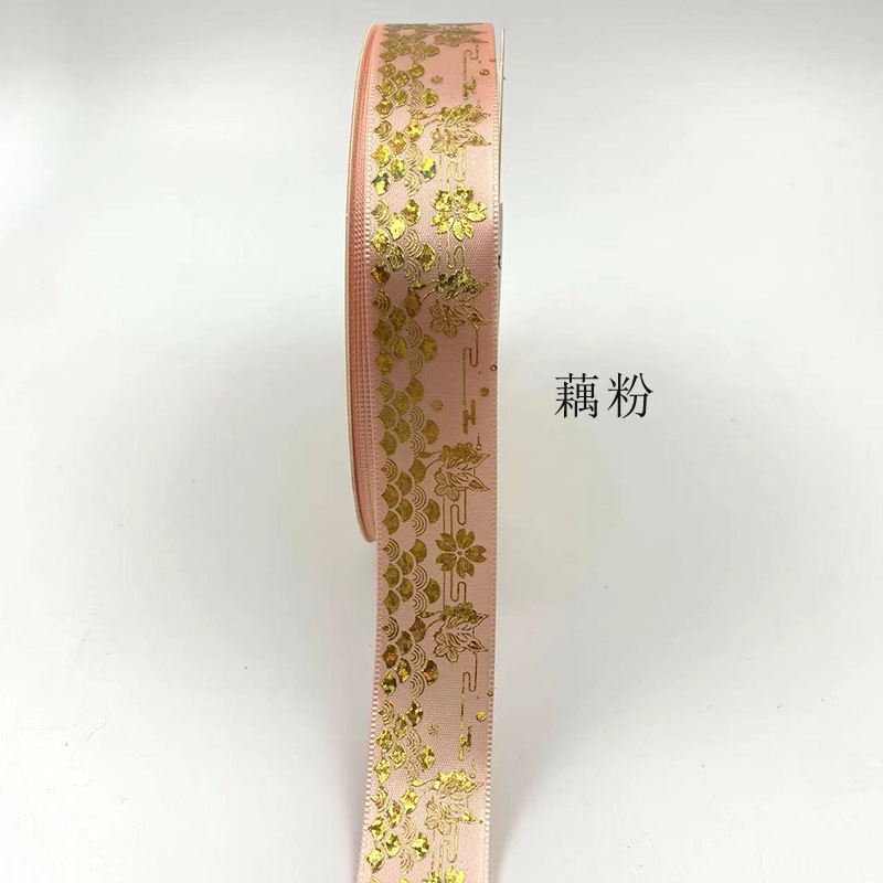 2,5 cm NUEVO LÁSER gilding xiangyun Tiangong barra bandeja hecha a mano cinta caja de regalo embalaje cinta directa de la fábrica