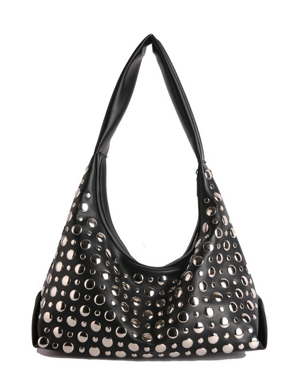 Bolso de mujer venta caliente nuevo nicho coreano Zhong remaches de gran capacidad bolso de alta calidad bolso de brazo de hombro universal