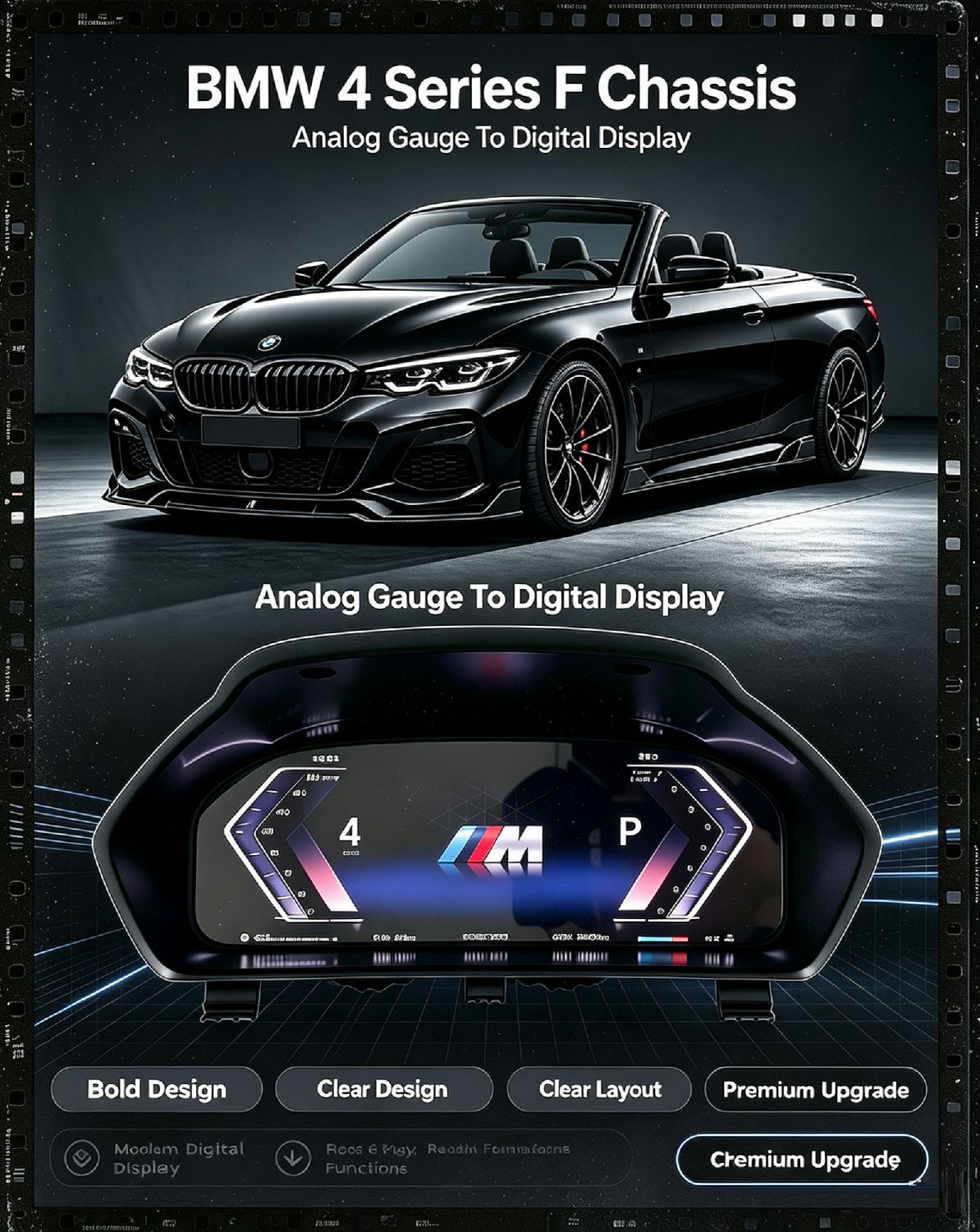 Suitable for Bmw F30F31F32F33F34F35F36M Full Lcd Instrument Virtual Cockpit Non-Destructive Plug-And-Play