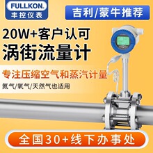 LUGB智能丰控涡街流量计蒸汽量压缩空气氮气dn80管道导热油计量表