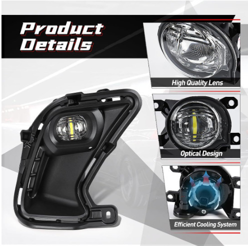 Para 2024 - 2025 Toyota Grand Highlander barra delantera LED lámpara de niebla diurna