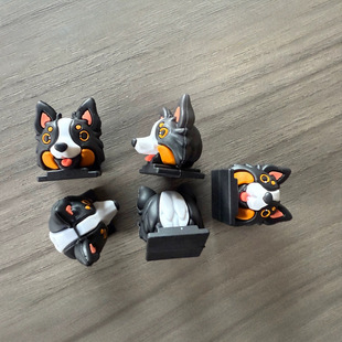Border Collie Digital Camera Hot Shoe Decorative Doll Cartoon Border Collie Decorative Piece Cute Border Collie Hot Shoe Doll