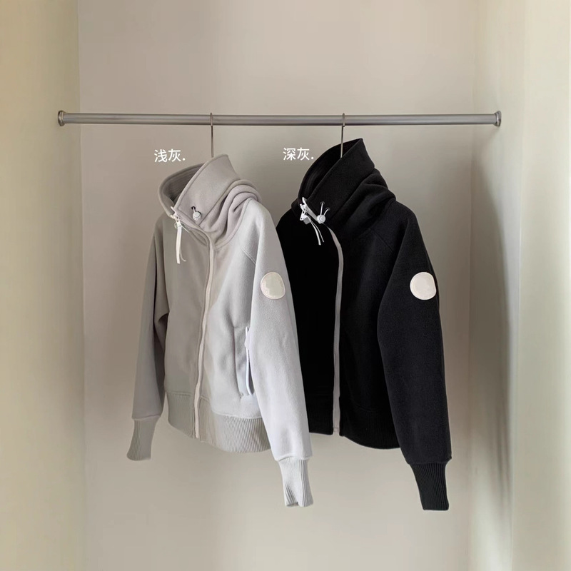 【Free Shipping】Cross-Border Canada New Style Stand Collar Hooded Zip-Up Jacket Canada Goose Knit Top Women's Sweatshirt 【Free Shipping】Cross-Border Canada New Style Stand Collar Hooded Zip-Up Jacket Canada Goose Knit Top Women's Sweatshirt