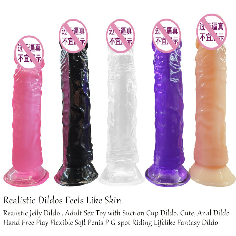 Flexible TPE Suction Cup Dildo with G-Spot and P-Spot Stimulation, Transparent Purple — detail image 2