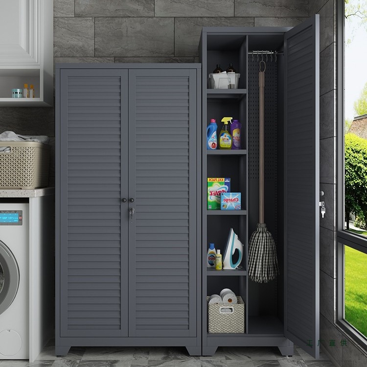 Household Steel Wardrobe Sliding Door 2025 New Storage Cabinet Coat Locker Guest Room Simple Iron Storage Cabinet Moisture-Proof