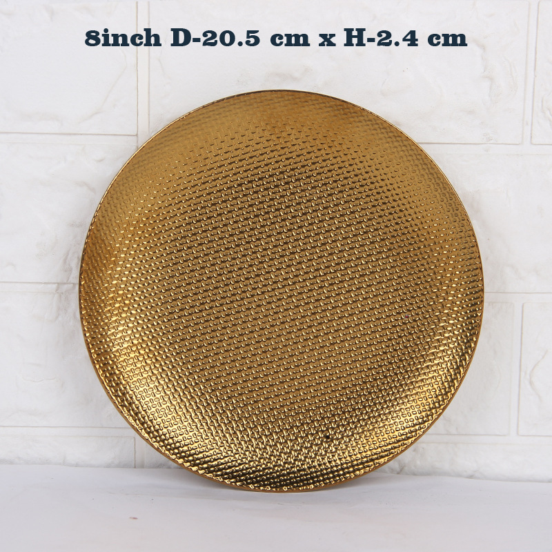 Platos de cerámica Placas de oro de porcelana Vajilla de lujo