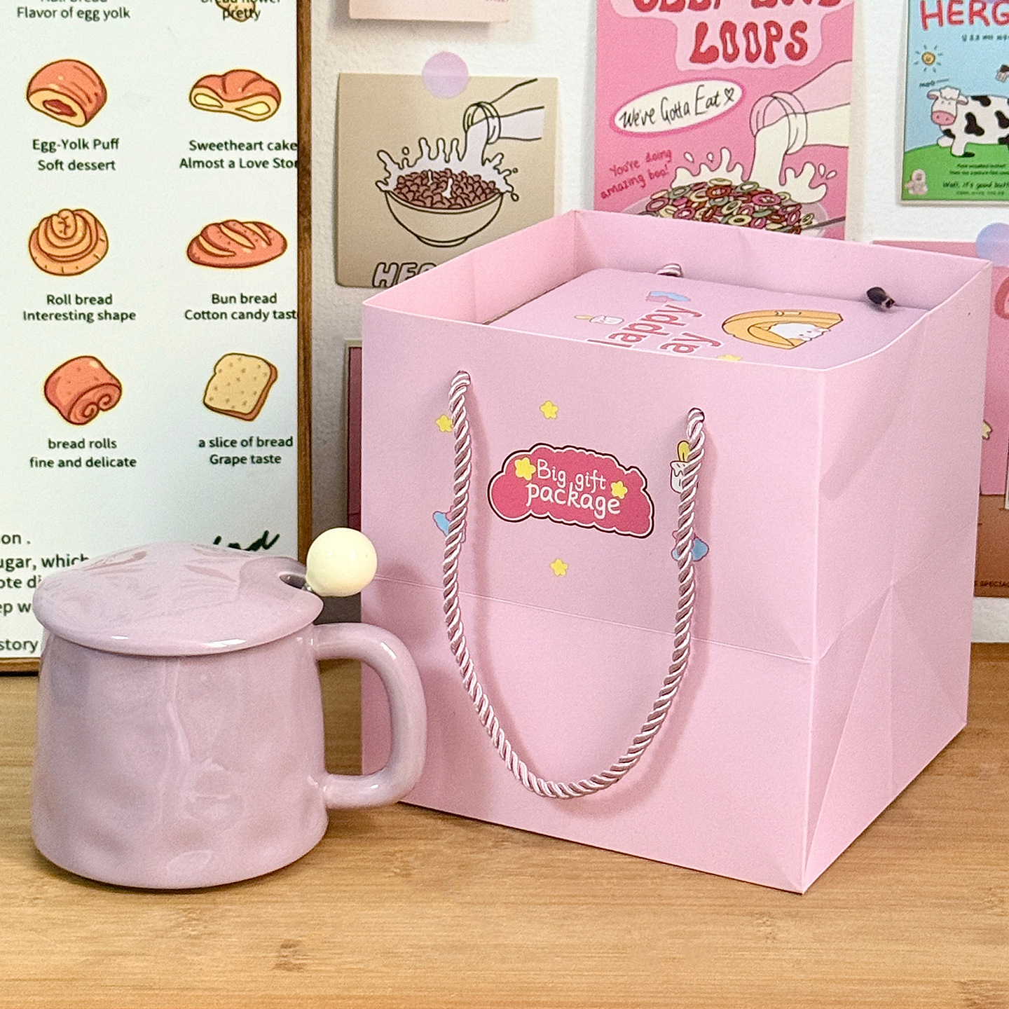 Taza de cerámica de color esmaltado regalo de cumpleaños nicho de diseño taza de alto valor facial para niñas taza de agua casera pareja