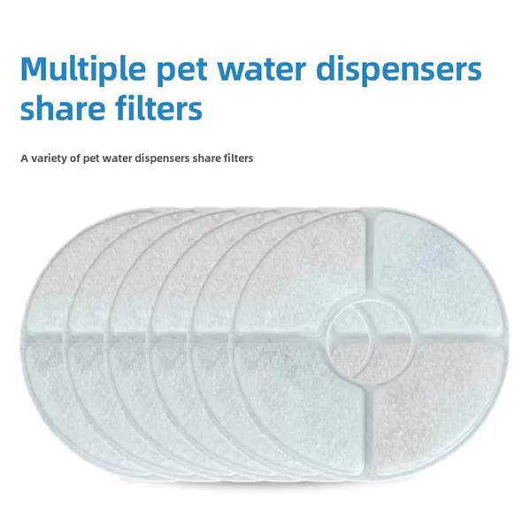 Pet Automatic Water Dispenser, Water Feeding Filter Cotton, Water Purification, Round Filter Element, Unplugged Circulation Accessories for Pets