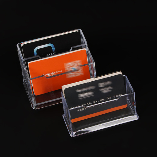 Office supplies plastic business card box creative transparent acrylic desktop storage card box business card holder stationery wholesale