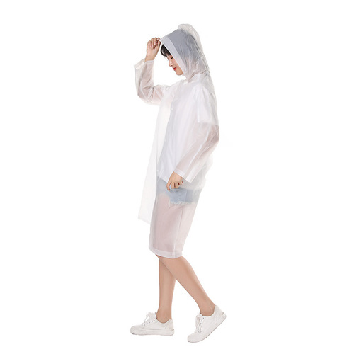 Wholesale Factory Thick EVA Non-disposable Adult One-piece Raincoat Portable Outdoor Travel Hook-and-loop Rain Poncho