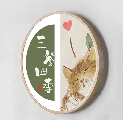 贴钻diy钻石画 满钻钻石绣新款 魔方圆钻钻石画 新三餐四季猫咪|ms