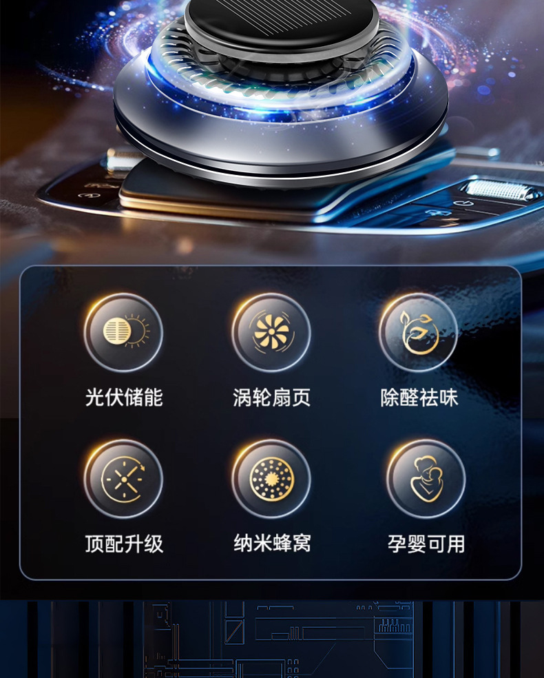 Cross-Border Ufo-Shaped Car Gift Rotating Aromatherapy Car Decoration Perfume High-End Elegant Long-Lasting Fragrance