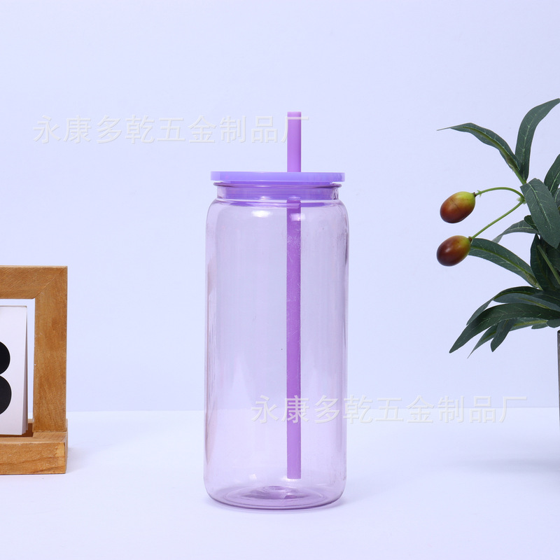 新品16オンスカラープラスチックメイソンカップカラーゼリースノーボールカップストローカップ20オンス二重プラスチックカップ|undefined