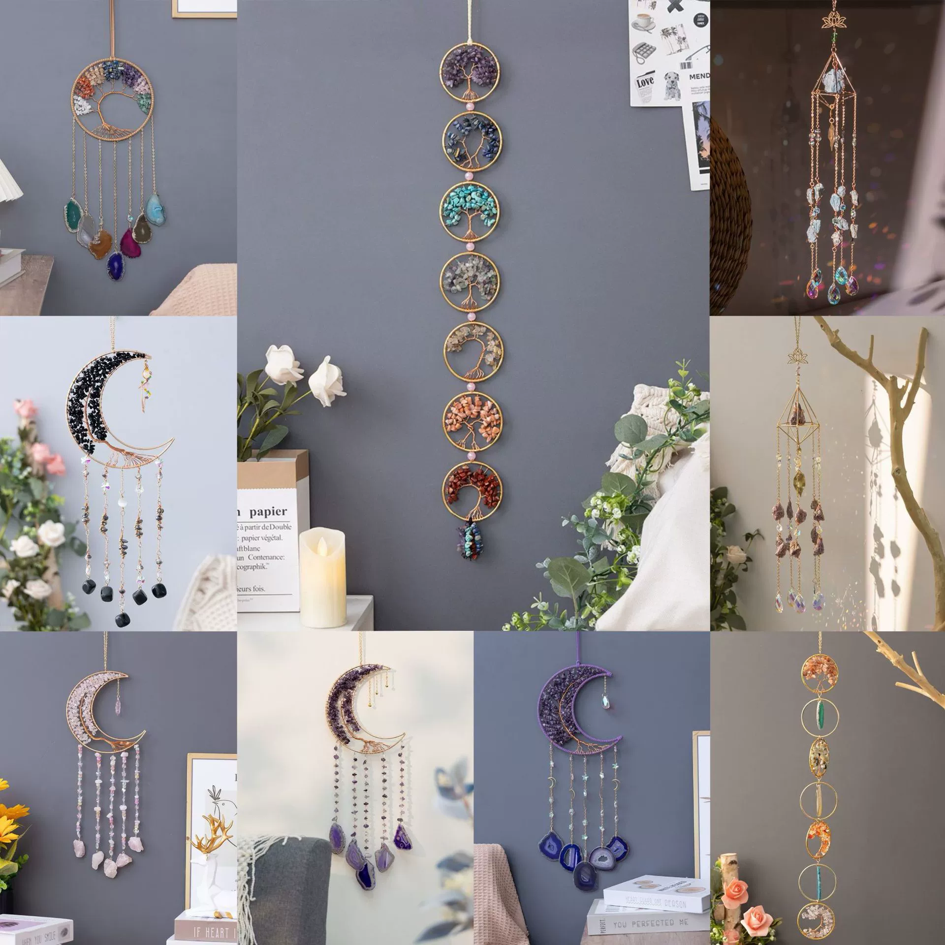 Горячее дерево жизни в Ляньюньгане Хрустальное дерево ручной работы Хрустальное дерево жизни Хрустальные подвески оптом