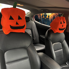 ハロウィーン装飾カボチャ不織布クリスマス自動車椅子カバー祝日雰囲気配置自動車背もたれ椅子カバー