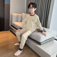 男童睡衣2025新款儿童德绒保暖内衣套装大童秋衣秋裤家居服秋冬款